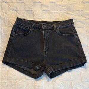 Levi's Black Jean Shorts High-Waisted Casual